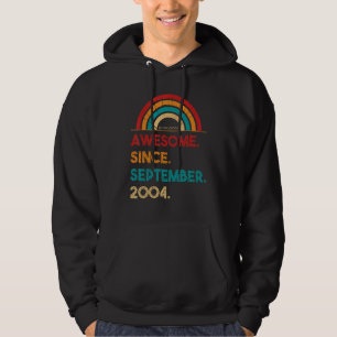 18 Year Old Awesome Since September 2004  18th Bir Hoodie