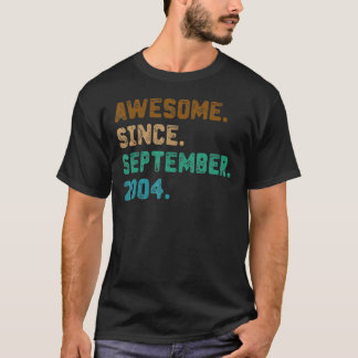 18 Year Old Awesome Since September 2004 18th Bir T-Shirt