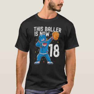18 Year Old Baseball Birthday 18th Baller Player M T-Shirt