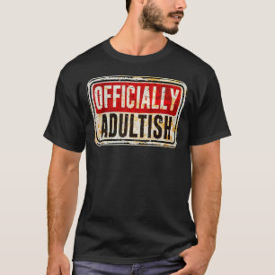 18 Year Old Birthday Adult Warning Sign T-Shirt
