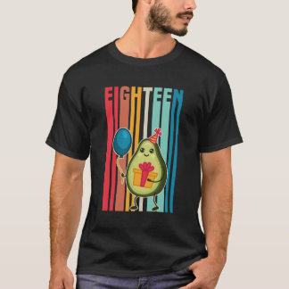 18 Year Old Birthday Boy Avocado Theme Birthday Pa T-Shirt