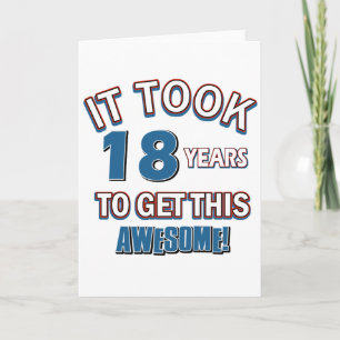 18 year old birthday designs card