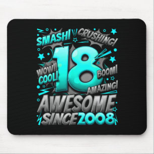 18 Year Old For Boys 18th Birthday Boy 18 Year Old Mouse Mat