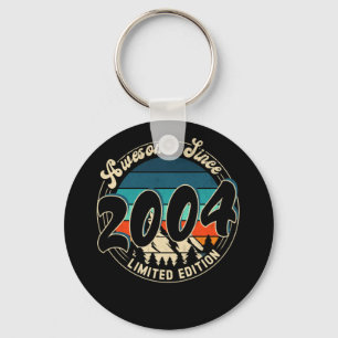 18 Year Old Vintage 18th Year Old Birthday 2004 Key Ring