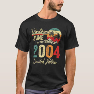 18 Year Old Vintage June 2004 18th Birthday T-Shirt