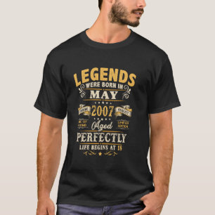 18 Year Old Vintage Made In May 2007 18th Birthday T-Shirt