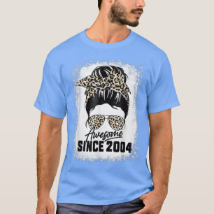 18 Years Old Awesome Since 2004 Leopard 18th Birth T-Shirt