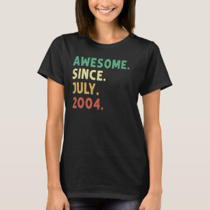 18 Years Old  Awesome Since July 2004 18th Birthda T-Shirt