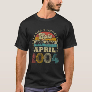 18 Years Old Gifts Epic Since April 2004 Birthday T-Shirt