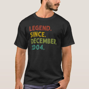 18 Years Old Legend Since December 2004 18th Birth T-Shirt