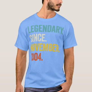 18 Years Old Legendary Since November 2004 18th Bi T-Shirt
