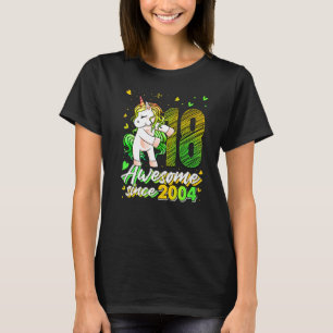 18 Years Old Unicorn Flossing 18th Birthday Unico T-Shirt