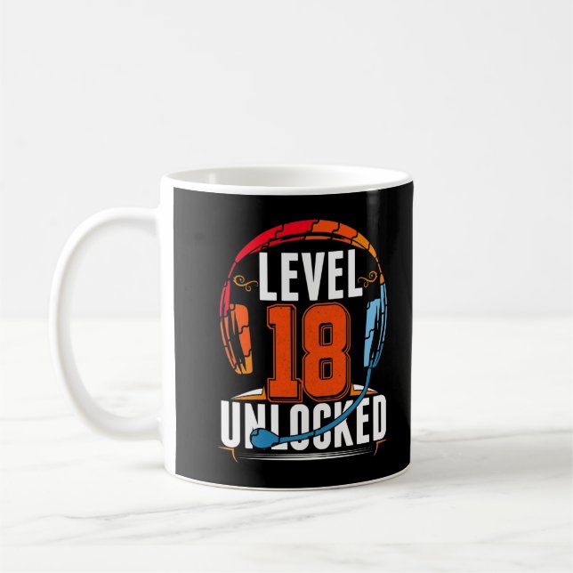 18 Years old Video Gamer Kid Cool Gaming Coffee Mug (Left)