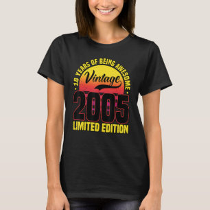 18 Years Old Vintage 2005   18th Birthday whit T-Shirt