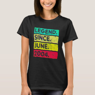 18 Years Old Vintage Legend Since June 2004 18th B T-Shirt