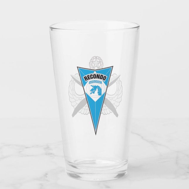 18th Abn. Corps Recondo Beer Glass (Front)