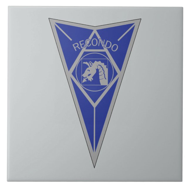 18th Airborne Recondo - Fort Bragg - Infantry Blue Tile (Front)