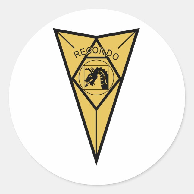 18th Airborne RECONDO Insignia Classic Round Sticker (Front)