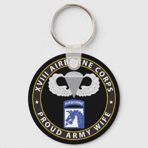 18th Airborne Wife Key Ring
