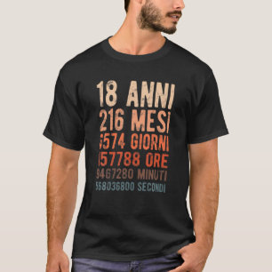 18Th Anniversary Gifts 18Th Birthday 18Th Retro T-Shirt