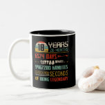18th Birthday 216 Months Vintage Retro 18 Years Two-Tone Coffee Mug<br><div class="desc">18th Birthday 216 Months Gift Vintage Retro 18 Years Being Legendary</div>