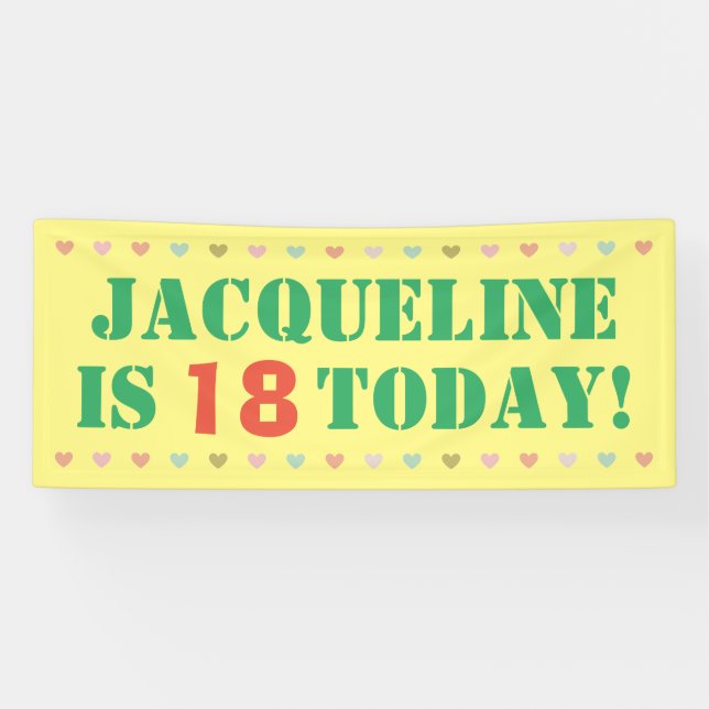18th Birthday Announcement Banner (Horizontal)