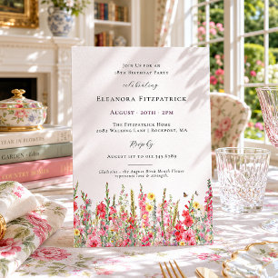 18th Birthday August Birth Month Flower Gladiolus Invitation