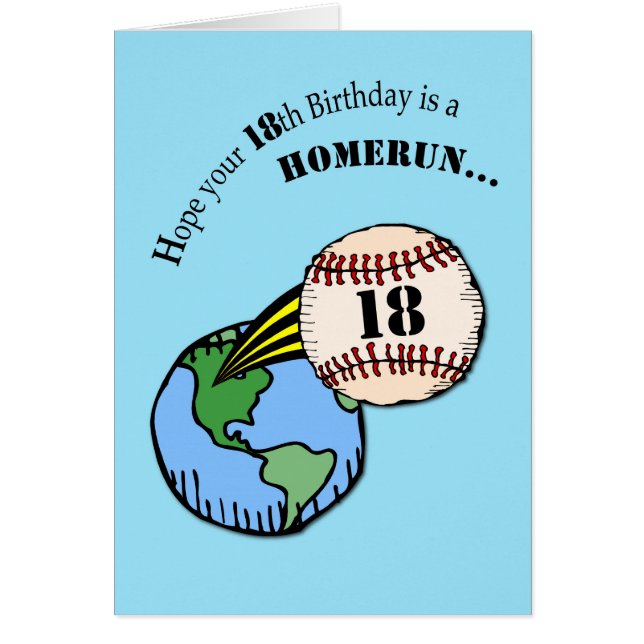 18th Birthday Baseball Home Run (Front)
