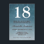 18th Birthday Blue Midnight Night Sky Star Sparkle Invitation<br><div class="desc">Celebrate your birthday celebration with this Glam Stylish Navy Blue Night Sky Midnight Stars Galaxy Celestial Cosmos Sparkle Birthday Card Invitation.</div>