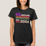 18th Birthday Boys Girls Awesome Since 2004 T-Shirt<br><div class="desc">18th Birthday Boys Girls Awesome Since 2004</div>