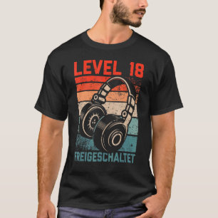 18th Birthday Boys Video Gamer Level 18 Unlocked M T-Shirt