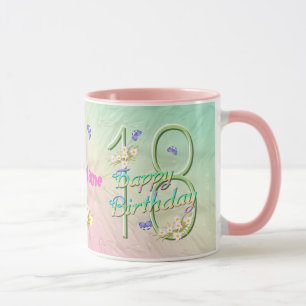 18th Birthday Butterfly Garden Mug