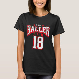 18th Birthday Bysketbyll Lover 18 Years Old Bday T-Shirt