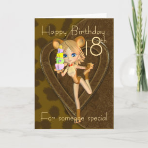18th Birthday card, Cutie Pie Animal Collection Card