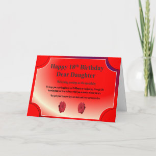 18th Birthday Card for Daughter
