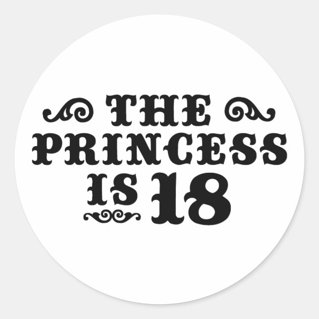 18th Birthday Classic Round Sticker (Front)