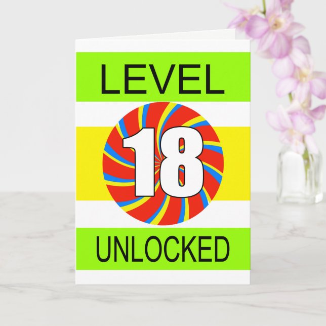 18th Birthday Computer Gamer Card (Orchid)