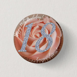 18th Birthday Cupcake 3 Cm Round Badge
