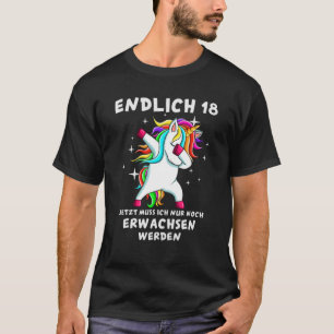 18Th Birthday Dabbing Unicorn 18 Years Dab Unicorn T-Shirt