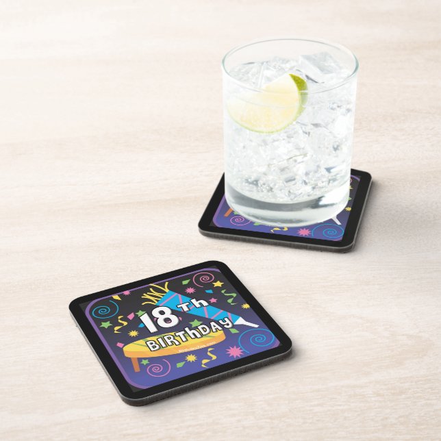 18th Birthday Favours Coaster (Right Side)