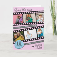 18th Birthday Film Strip Photo Keepsake Daughter C