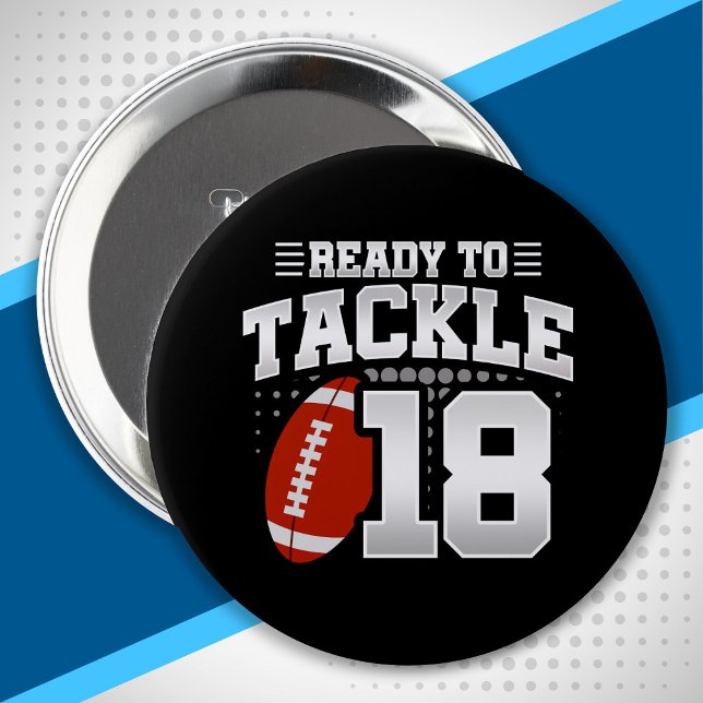 18th Birthday - Football Mum - Football Player 10 Cm Round Badge (Creator Uploaded)