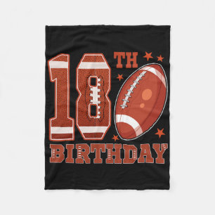 18th Birthday Football Theme 18 Year Old Boy Birth Fleece Blanket