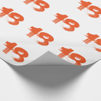 18th birthday for anyone, orange on white.