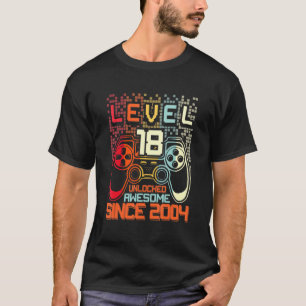 18th Birthday Gamer 18 Year Old Level 18 Unlocke T-Shirt