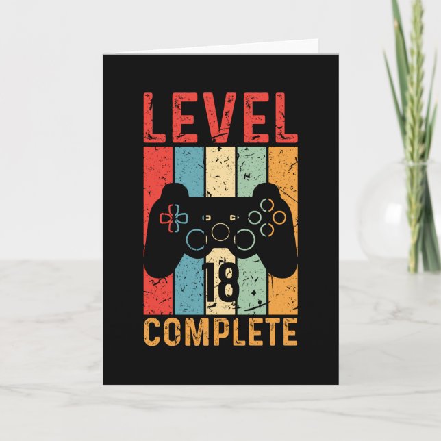 18th Birthday Gift Boys Men Level 18 2003 Card (Front)