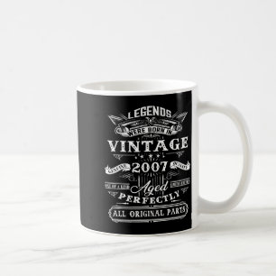 18th Birthday Gift For Vintage Legend Born 2007 18 Coffee Mug