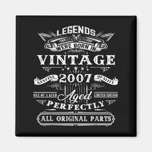 18th Birthday Gift For Vintage Legend Born 2007 18 Magnet