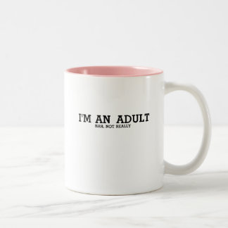 18th Birthday Gift I'm an Adult Not Really Two-Tone Coffee Mug