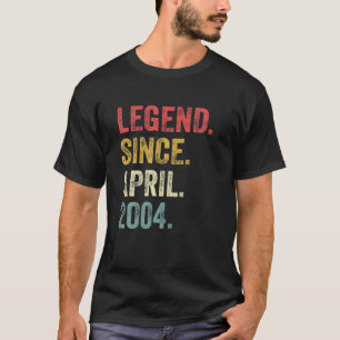 18Th Birthday Gifts 18 Years Old Legend Since Apri T-Shirt